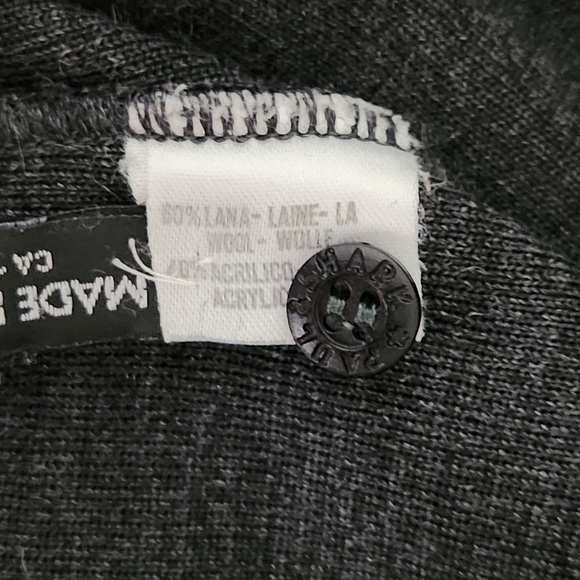 PAUL & SHARK dark gray knit v-neck sweater pullover large - Picture 10 of 14